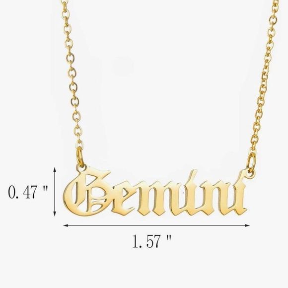 Zodiac Necklace, Horoscope Birth Star Sign Letter Astrology Constellation - Picture 2 of 4